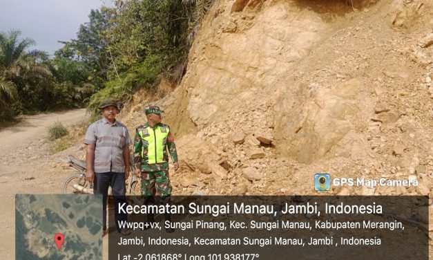 Babinsa Koramil 420-07/Sungai Manau Pantau Wilayah untuk Antisipasi Bencana Alam