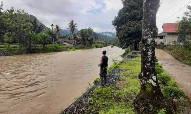 Babinsa Koramil 420-01/Batang Asai Gelar Patroli Cegah Bencana Alam di Desa Muara Air Dua