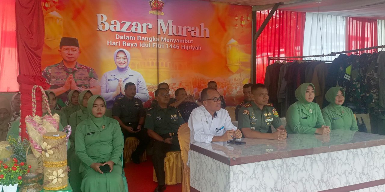 Bazar Ramadhan Kodim 0420/Sarko, Dalam Rangka Menyambut Hari Raya Idul Fitri 1446 H TH 2025, Menjadi Wujud Nyata TNI Selalu Dengan Masyarakat, Bazar Ramadhan Berlangsung Meriah