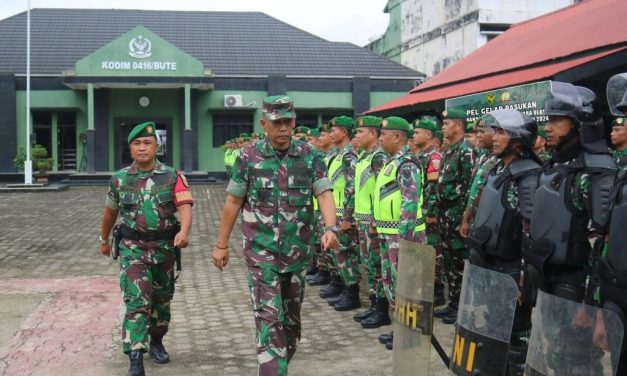 Kasdim 0416/Bute Pimpin Apel Gelar Pasukan Pengamanan PSU Pilkada Bungo Tahun 2024