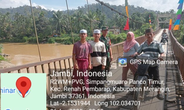 Babinsa Koramil 420-07/Sei Manau Pantau wilayah untuk mengantisipasi bencana alam