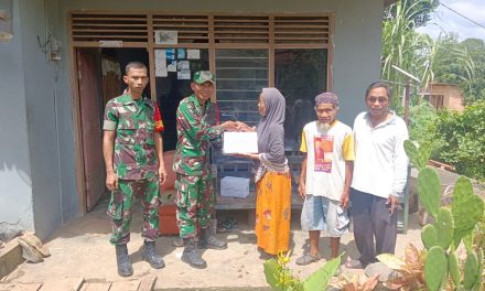 Bantuan Dari Koramil 09/Bangko Untuk Masyarakat Yang Terkena Musibah Longsor