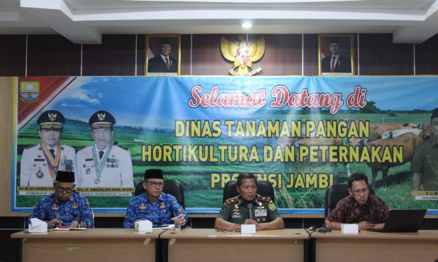 Rakor percepatan Oplah Provinsi Jambi, Danrem 042/Gapu beserta jajarannya siap membantu mewujudkan swasembada pangan nasional