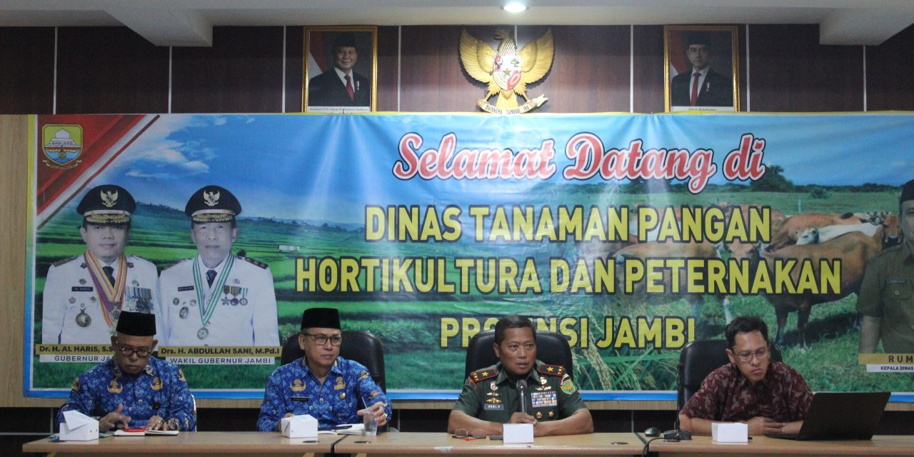 Rakor percepatan Oplah Provinsi Jambi, Danrem 042/Gapu Beserta Jajarannya Siap Mewujudkan Swasembada Pangan Nasional