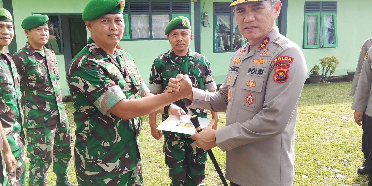 Koramil 420-07/Sei Manau dan Persit KCK Ranting 8 Sambut Hangat Kunjungan Kapolda Jambi