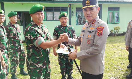 Koramil 420-07/Sei Manau dan Persit KCK Ranting 8 Sambut Hangat Kunjungan Kapolda Jambi