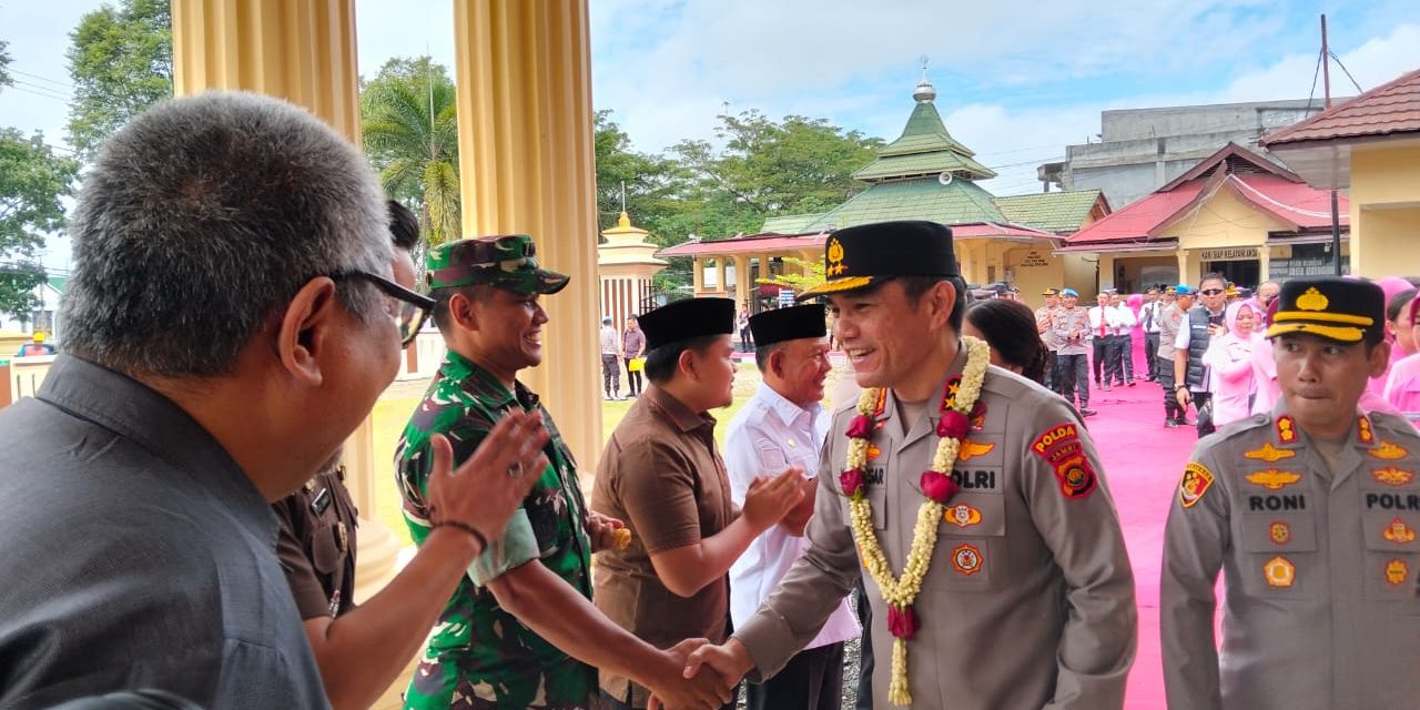 Dandim 0420/Sarko Hadiri Penyambutan Kunjungan Kerja Kapolda Jambi di Polres Merangin