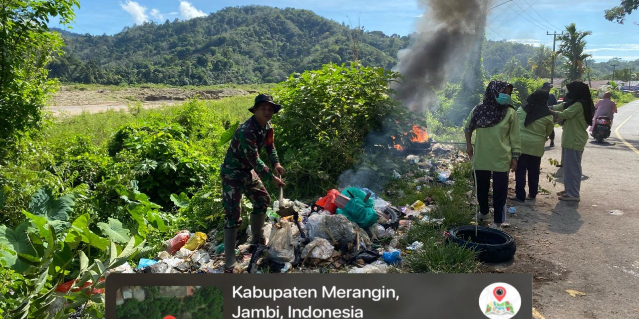 Peduli Kebersihan Lingkungan Babinsa Komsos Dan Gotong Royong Bersama Warga Binaan