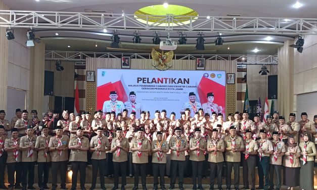 Kapolresta Jambi Dilantik Sebagai Pengurus MPC Gerakan Pramuka Kota Jambi Pergantian Antar Waktu Masa Bakti 2022-2027