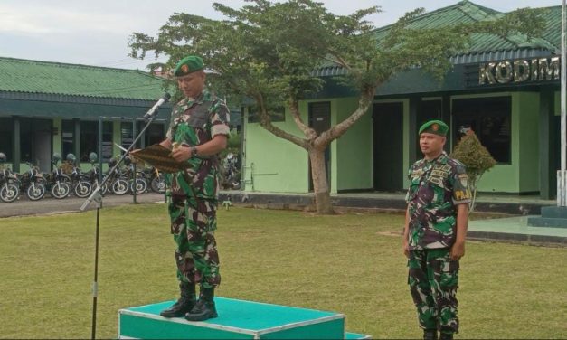 Apel Luar Biasa dan Pengarahan Dandim 0420/Sarko, Tegaskan Disiplin Cek Kendaraan Dinas dan Hindari Judi Online