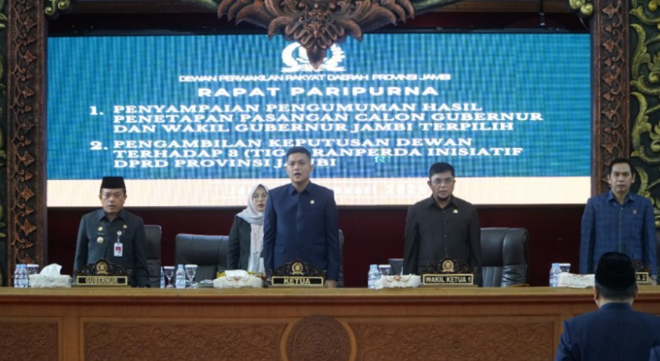 Haris–Sani Ditetapkan sebagai Gubernur dan Wakil Gubernur Jambi Terpilih 2025–2030