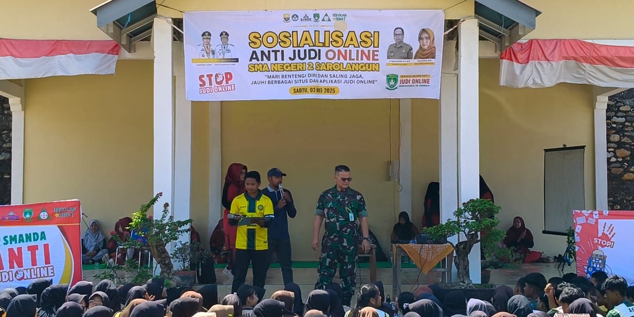Pabung 0420/Sarko Mayor CKM Dedy Afrizal, S.H., M.H. Ajak Siswa SMA Negeri 2 Sarolangun Perangi Bahaya Judi Online
