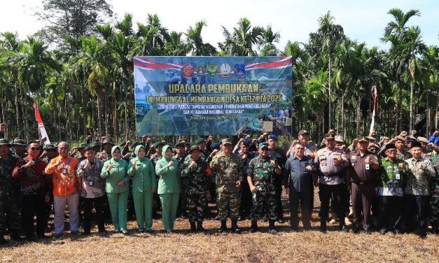 Kodim 0419/Tanjab Resmi Luncurkan TMMD Ke-124 di Desa Bram Itam Kanan
