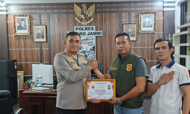 Kapolres Muaro Jambi Terima Apresiasi dari PW Fast Respon atas Keberhasilan Ciptakan Kamtibmas