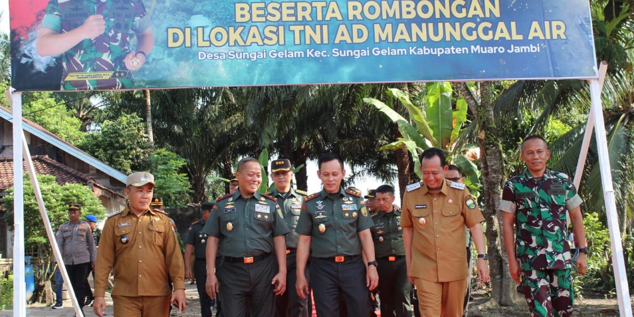 Pangdam II/Swj Tinjau Lokasi Program TNI AD Manunggal Air di Muaro Jambi