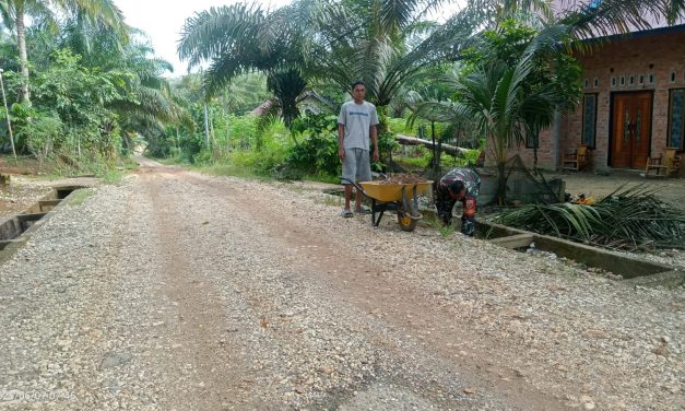Babinsa Bersama Warga Gotong Royong Bersihkan Parit