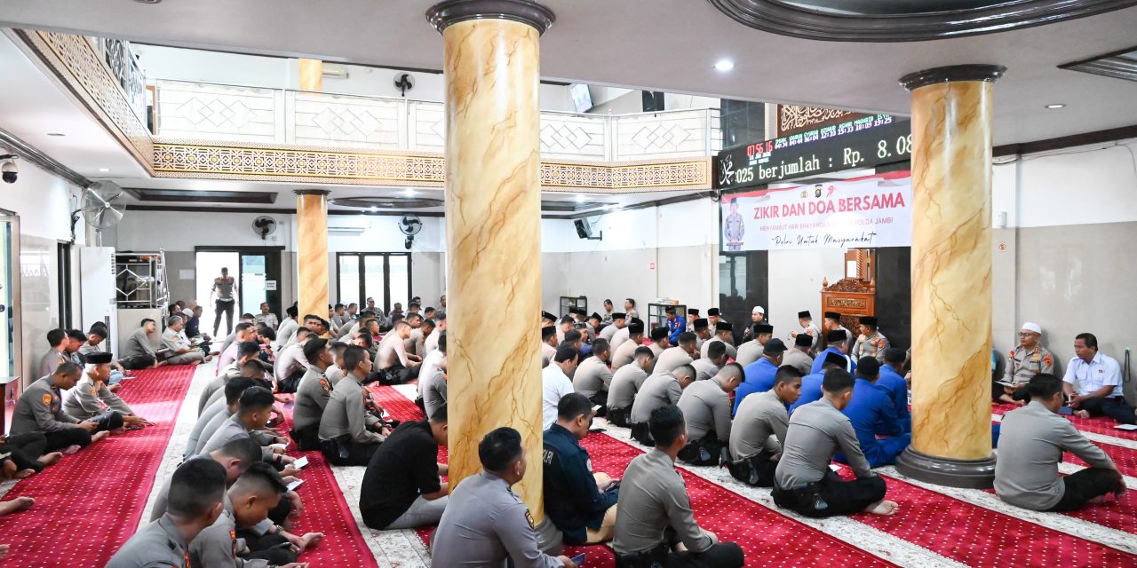 Polda Jambi Gelar Do’a dan Dzikir Bersama Sambut Hari Bhayangkara ke-79