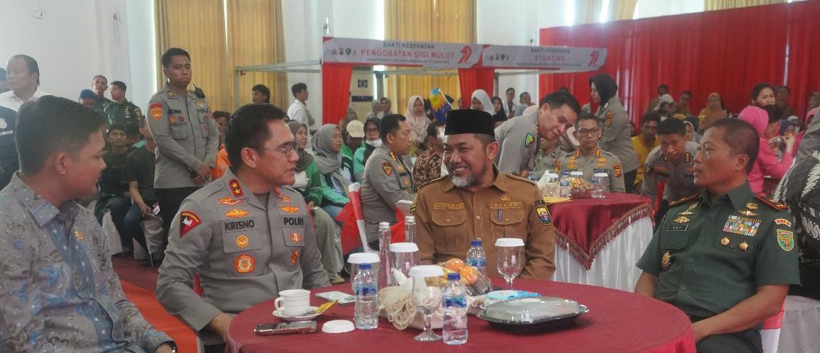 Danrem 042/Gapu Hadiri Bakti Kesehatan Hari Bhayangkara ke-79, Wujud Nyata Kepedulian Polri