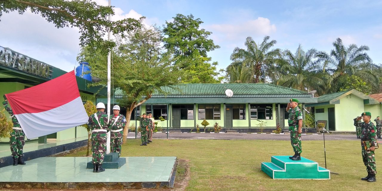 Kasdim 0420/Sarko Pimpin Upacara Bulanan, Tegaskan Arahan Pangdam II/Sriwijaya