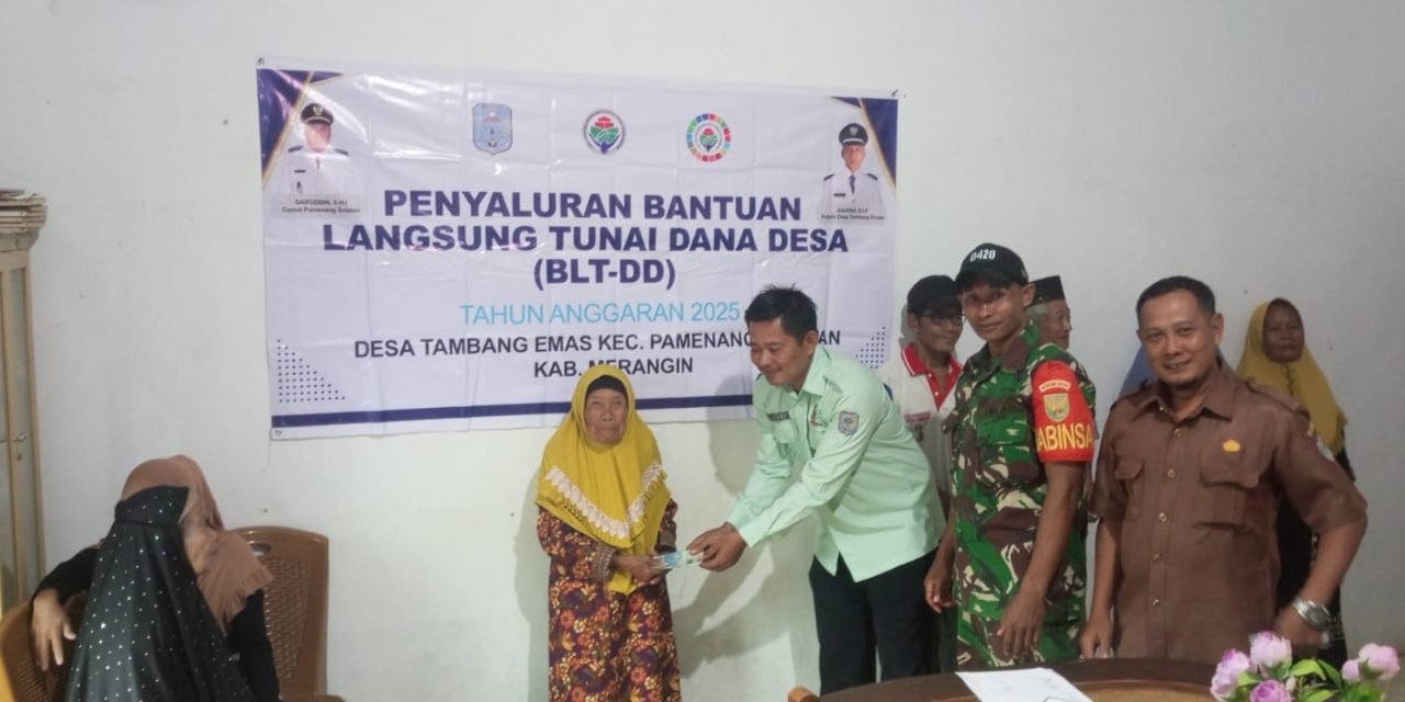 Babinsa Awasi BLT-DD Tahap II Di Tambang Emas: Tegas, Transparan, Berdaya