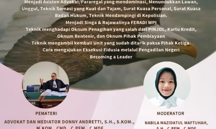 FERADI WPI Gelar Webinar “Leadership Series” Siang Ini: Perkuat Kapasitas Paralegal dan Asisten Advokat