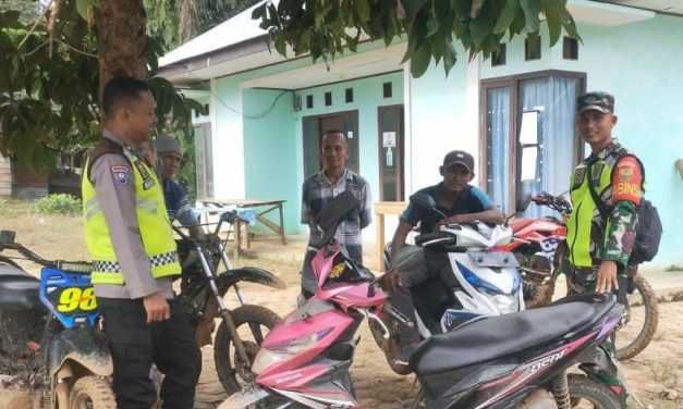 Bahaya Karhutla, Laksanakan Komsos Bersama Bhabinkamtibmas