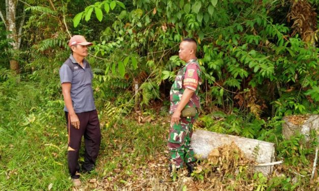 Babinsa Serka Wahyu Dwi KS Gelar Patroli Karhutla di Desa Batupenyabung Bersama Warga