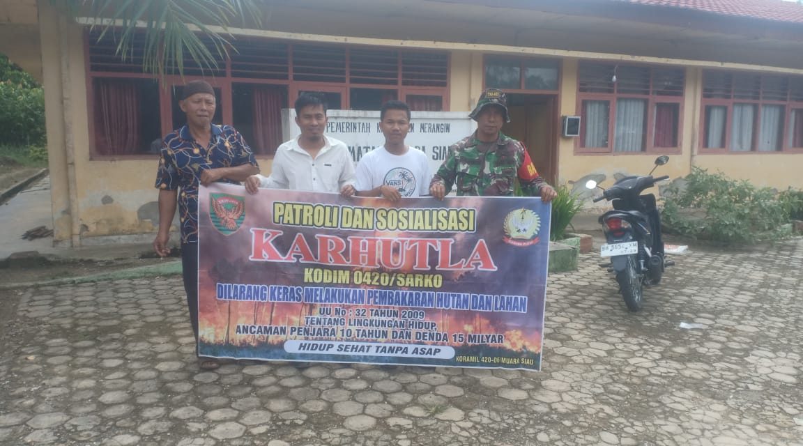 Patroli dan Sosialisasi Cegah Karhutla di Desa Sekancing Ulu
