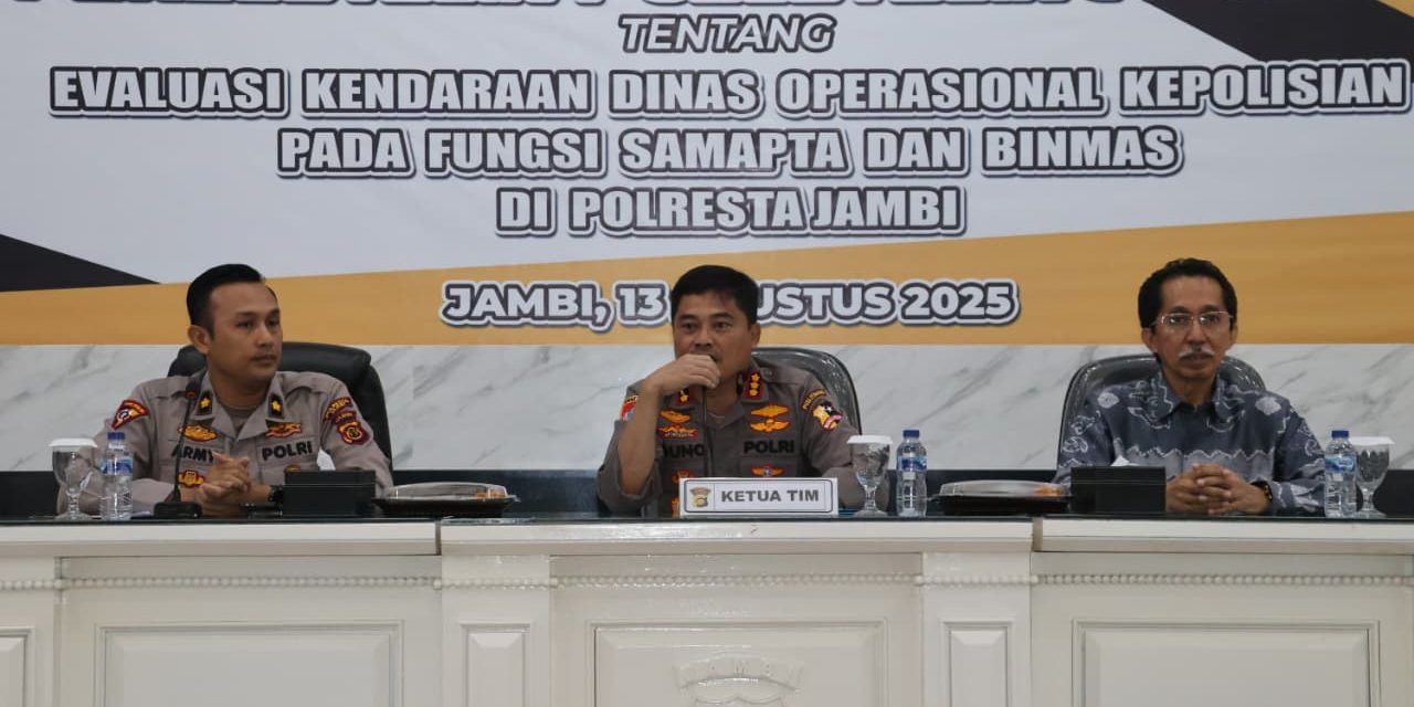 Puslitbang Polri Lakukan Evaluasi Kendaraan Dinas Operasional di Polresta Jambi