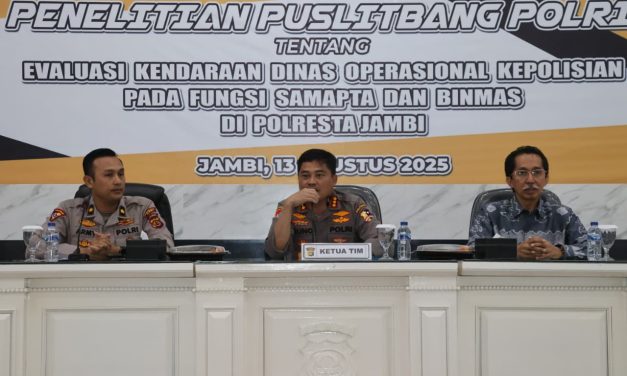 Puslitbang Polri Lakukan Evaluasi Kendaraan Dinas Operasional di Polresta Jambi