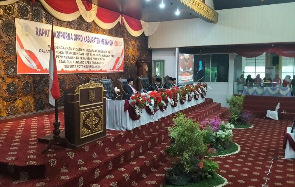 Kasdim 0420/Sarko Hadiri Rapat Paripurna DPRD Kabupaten Merangin untuk Dengarkan Pidato Kenegaraan Presiden RI