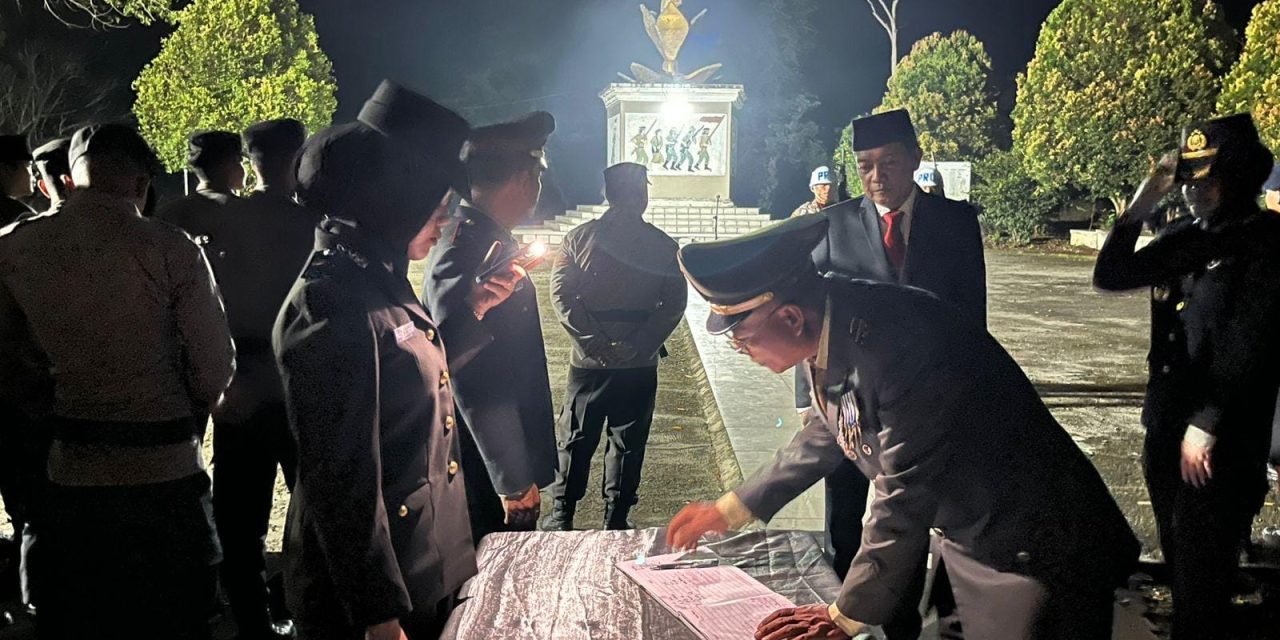 TNI Hadiri Apel Kehormatan dan Renungan Suci HUT ke-80 RI di Merangin: “Senjata Kita Kini Ilmu dan Persatuan”