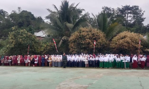 Semangat Kemerdekaan ke-80, Babinsa Koramil 420-07/Sei Manau Pimpin Upacara di Tiga Kecamatan