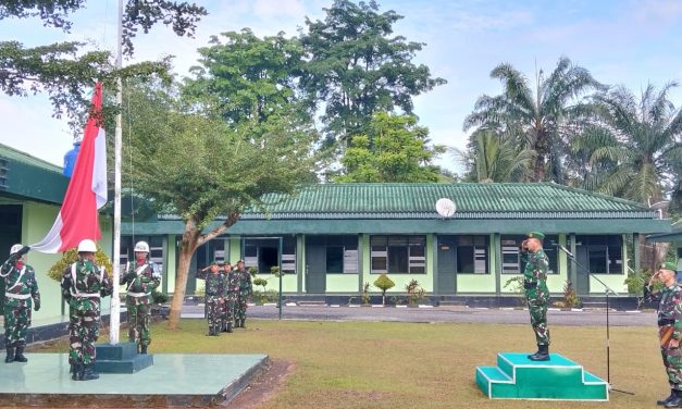 Semangat Kemerdekaan Menggelora, Upacara Mingguan Kodim 0420/Sarko Berlangsung Khidmat