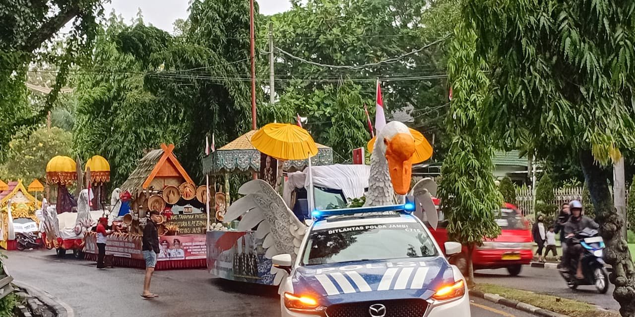 Polresta Jambi Terjunkan 530 Personel Amankan Pawai Pembangunan HUT RI ke-80