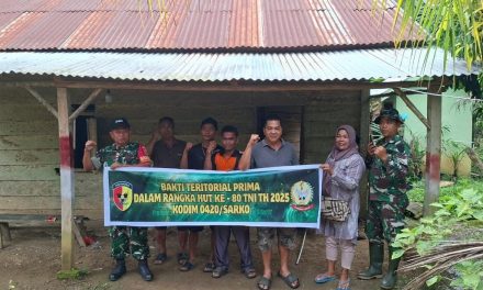Bakti Teritorial Prima Dalam Rangka HUT ke – 80 TNI Tahun 2025, Kodim 0420/Sarko