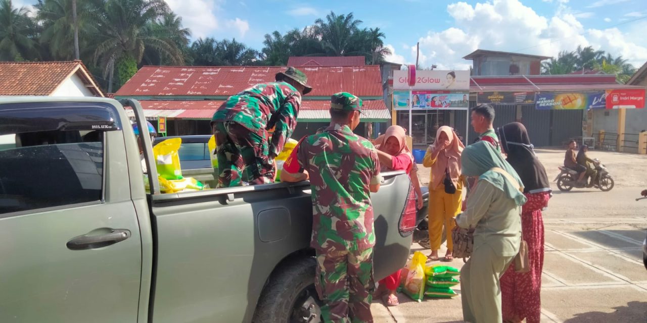 Koramil 420-08/Tabir Gelar Gerakan Pangan Murah, 1 Ton Beras Disalurkan ke Warga