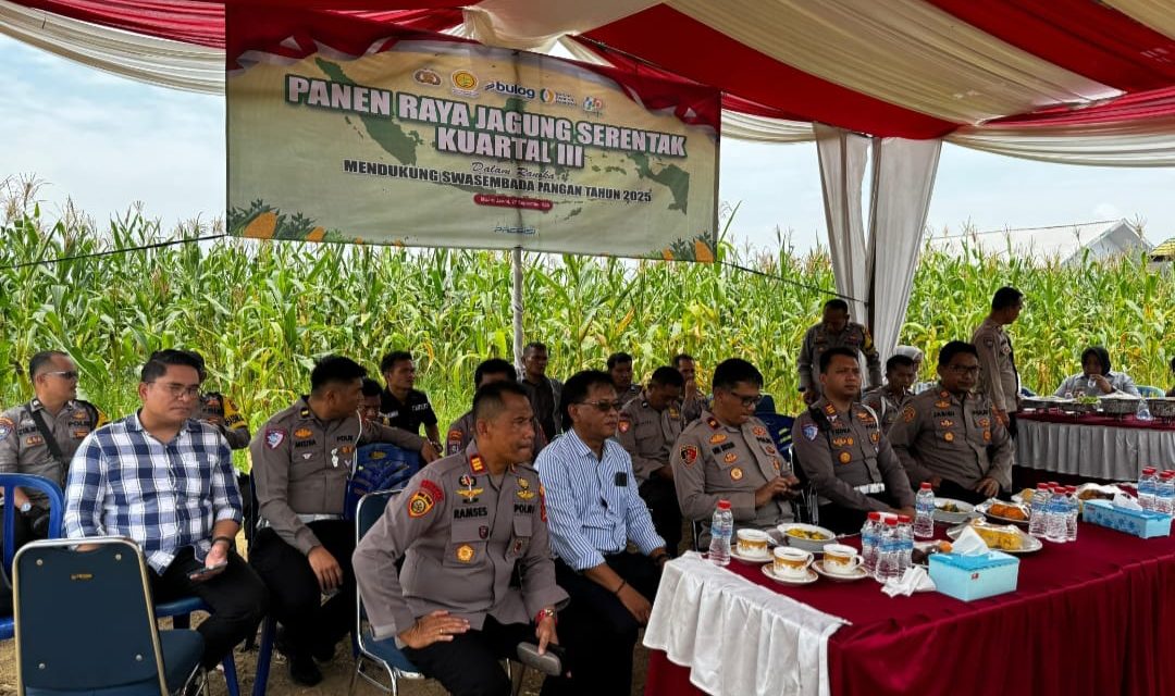 Waka Polres Muaro Jambi Ikuti Zoom Meeting Panen Raya Jagung Kuartal III di Desa Sebapo