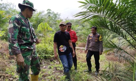 Babinsa, Bhabinkamtibmas Tim Manggala Agni dan Warga Gencar Patroli Karhutla
