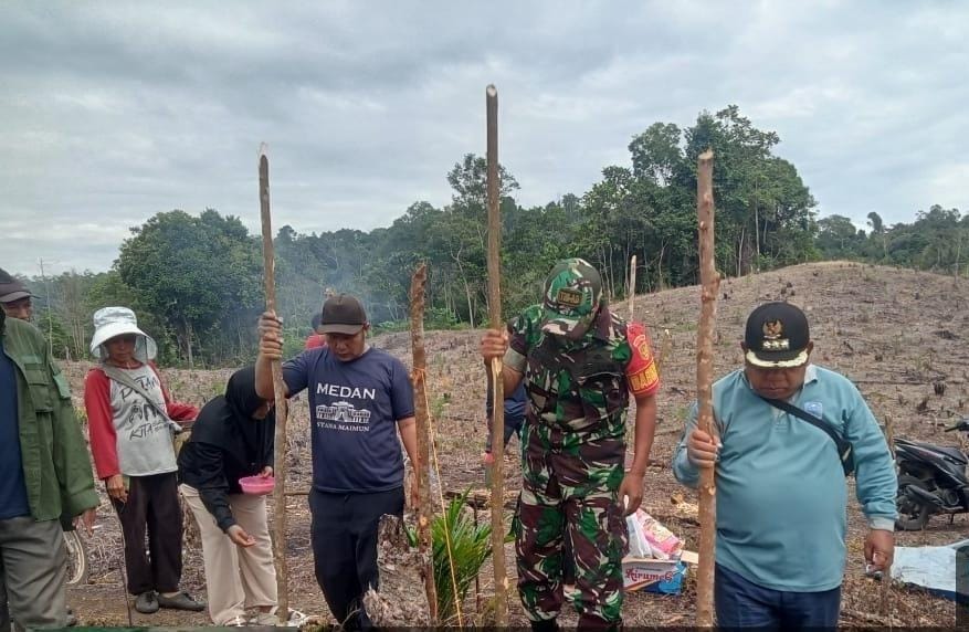 Babinsa Turun ke Perkebunan, Bantu Warga Tanam Padi Gogo di Rantau Macang