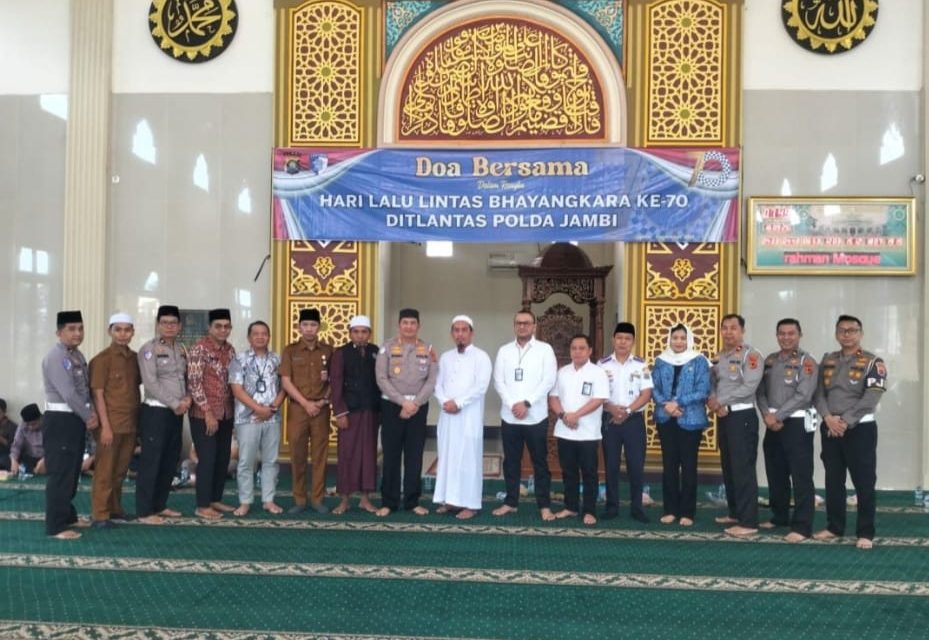 Doa Bersama Warnai Peringatan Hari Lalu Lintas Bhayangkara ke-70 di Polda Jambi