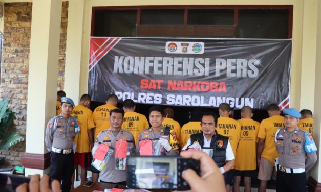 Polres Sarolangun Ungkap 12 Kasus Narkoba, 18 Tersangka Dibekuk dalam Operasi Antik Siginjai 2025