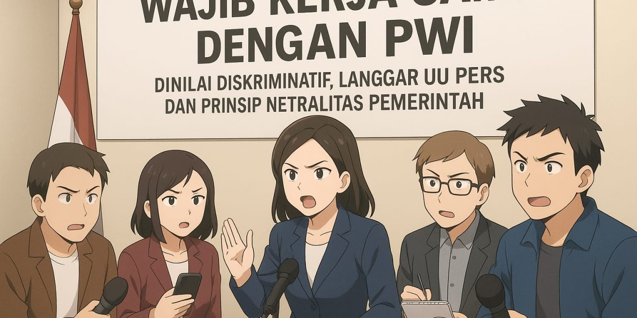 Monopoli Organisasi Pers Cederai Demokrasi: SWI Tantang Diksi “Wajib PWI” ala Komdigi