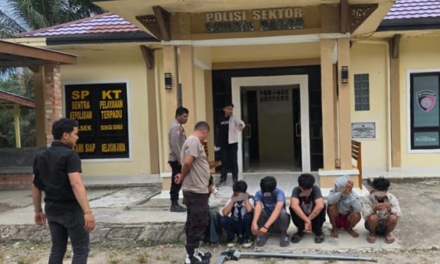 Tujuh Remaja Bersenjata Tajam Diamankan, Polsek Sungai Bahar Gerak Cepat Amankan Wilayah