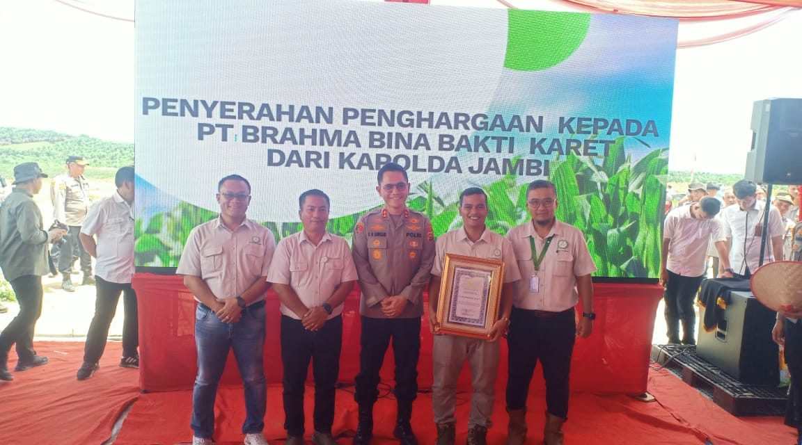 PT Brahma Binabakti Terima Penghargaan Kapolda Jambi, Dukung Program Asta Cita Presiden RI Melalui Swasembada Pangan