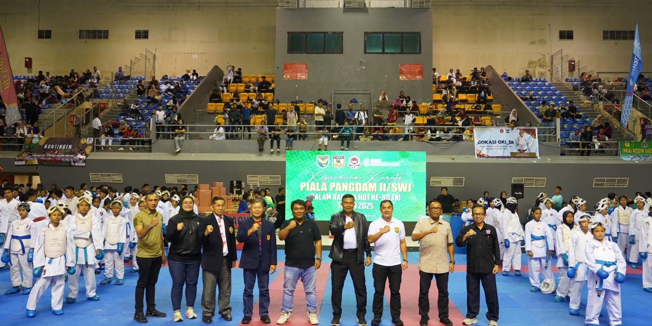 Kasdam II/Sriwijaya Resmi Tutup Kejuaraan Karate Piala Pangdam II/Sriwijaya, Harapkan Lahirkan Atlet Berprestasi Internasional