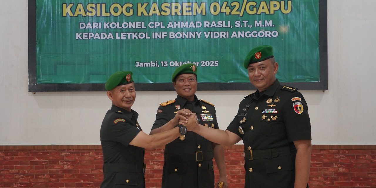Danrem 042/Gapu : Jabatan Adalah Amanah, Laksanakan dengan Dedikasi dan Tanggung Jawab