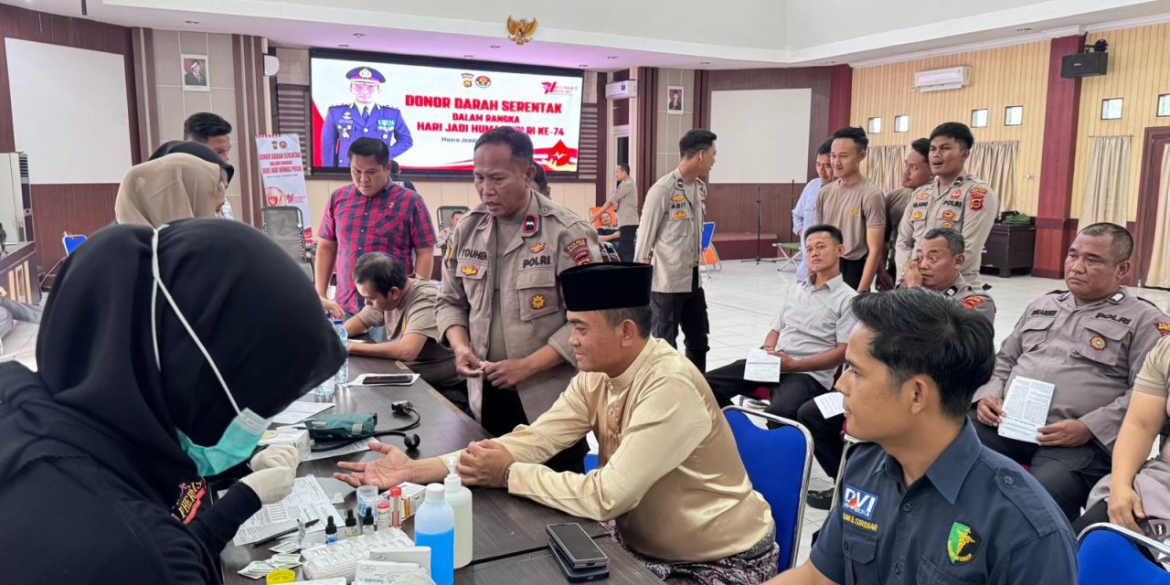 Semangat Kemanusiaan di Hari Jadi ke-74: Polres Muaro Jambi Gelar Donor Darah Serentak
