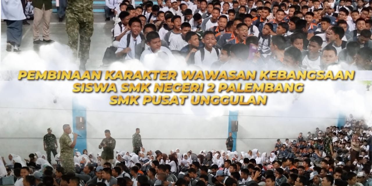 Dandim 0418/Palembang Dampingi Letjen TNI Gabriel Lema menjadi Narasumber Sosialisasi dan Mengecek Kesiapan Persemi KKRI di SMKN 2 Palembang.