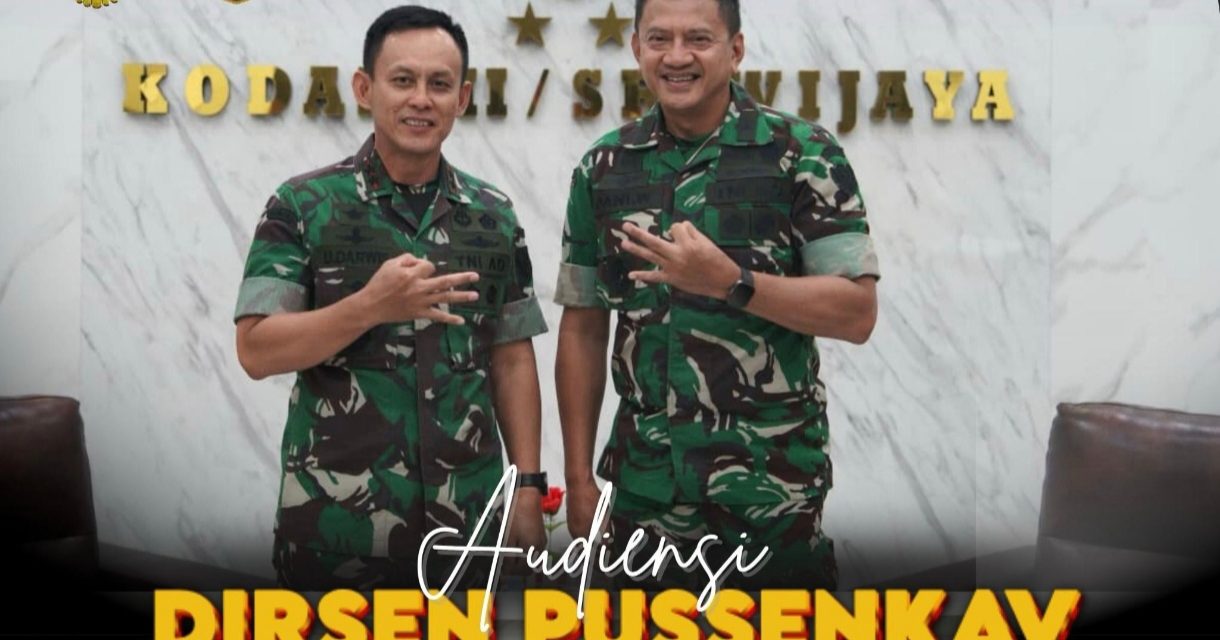 Pangdam II/Sriwijaya Terima Kunjungan Dirsen Pussenkav Bahas Rencana Pengawasan di Yonkav 5/GC